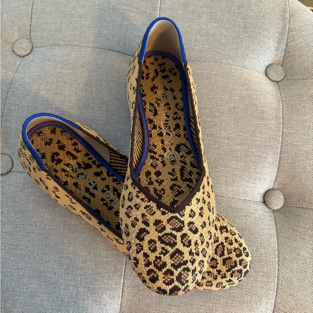 Rothy’s Leopard Print Women's “The Flat” size 7.5 (fits like 7)